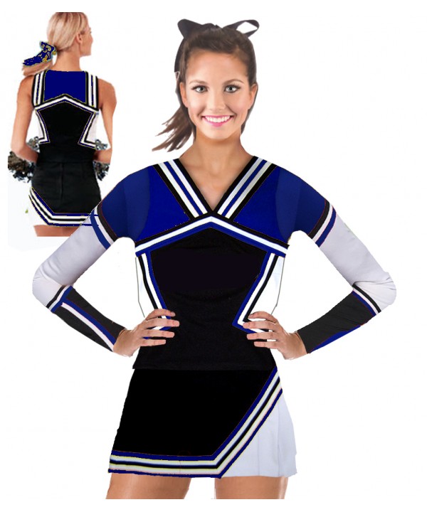Cheerleading Uniform 3 pcs 9008tp black,  navy,   ...