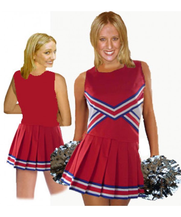 Cheerleader Kostüm 9031 Rot  Weiß  