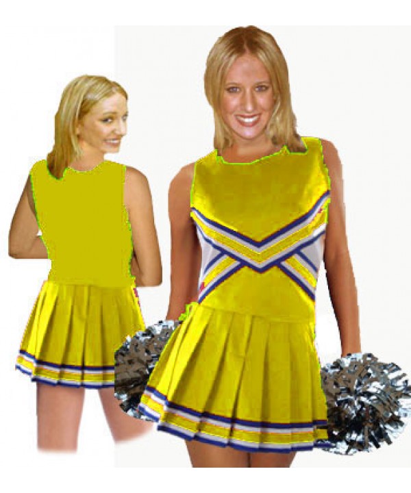 Cheerleader Kostüm 9031 Gelb  Weiß  