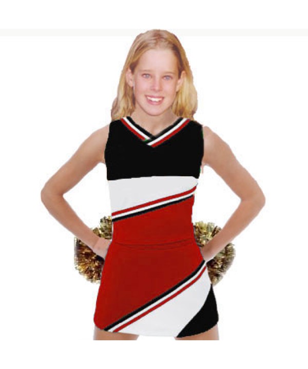 Cheerleader Uniform 9035 red,  white,   black,