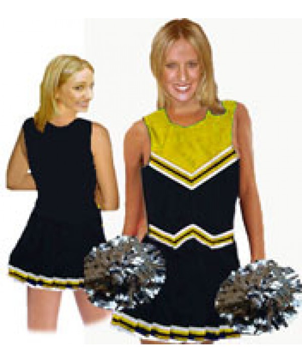 Cheerleader Uniform 9055 black,  yellow   