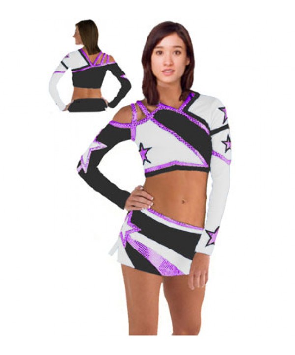 Cheerleader All Star Uniform 9as08bo white,  black...