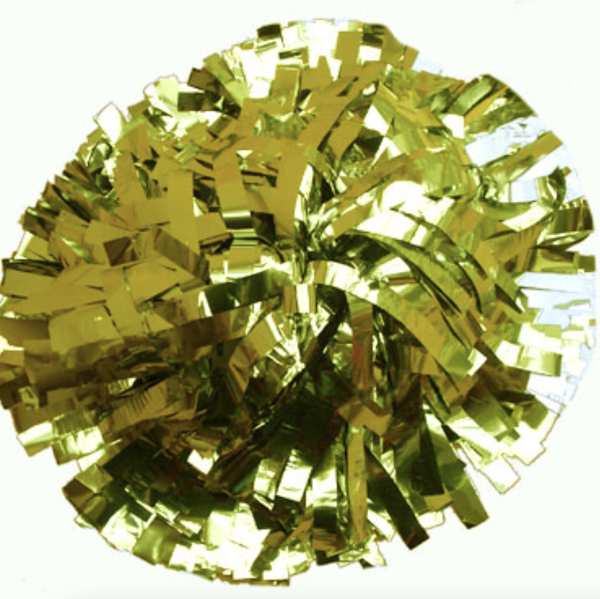 Einfarbig Metallic PomPom